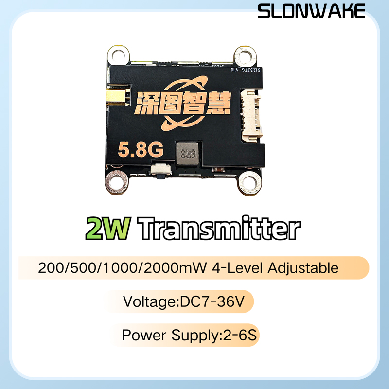 SLONWAKE 5.8G 56CH 2W pemancar - Fpv Drone Frame ulasan dan harga