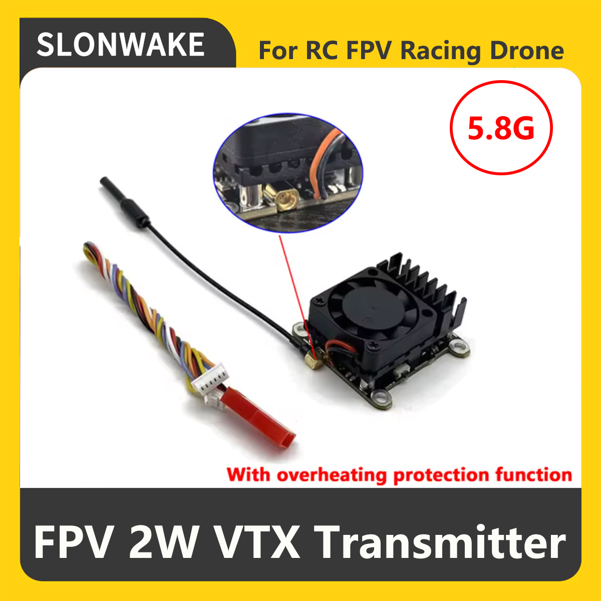 SLONWAKE 5.8G 2000mW FPV VTX T - Fpv Drone Frame ulasan dan harga