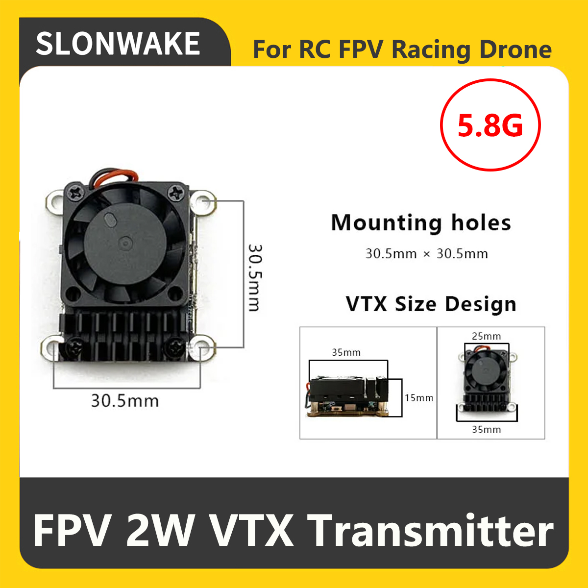 SLONWAKE 5.8G 2000mW FPV VTX T - Fpv Drone Frame ulasan dan harga